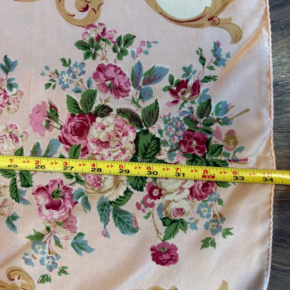 Vintage Echo “Club 7” Floral Scarf 34” x 34”